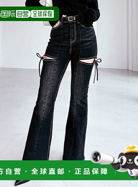 1h可退 日本直邮RESEXXY 女装 宽松版型 切口丝带设计 直筒牛仔裤