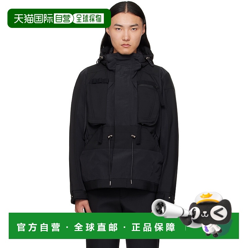 1h可退 香港直邮潮奢 Sacai 男士 黑色 Suiting Bonding & Grosgr