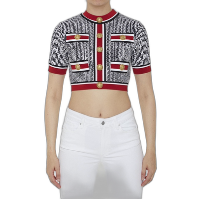 香港直邮BALMAIN 女士背心吊带 BF1AI115KE89EJC SS2024 黑色