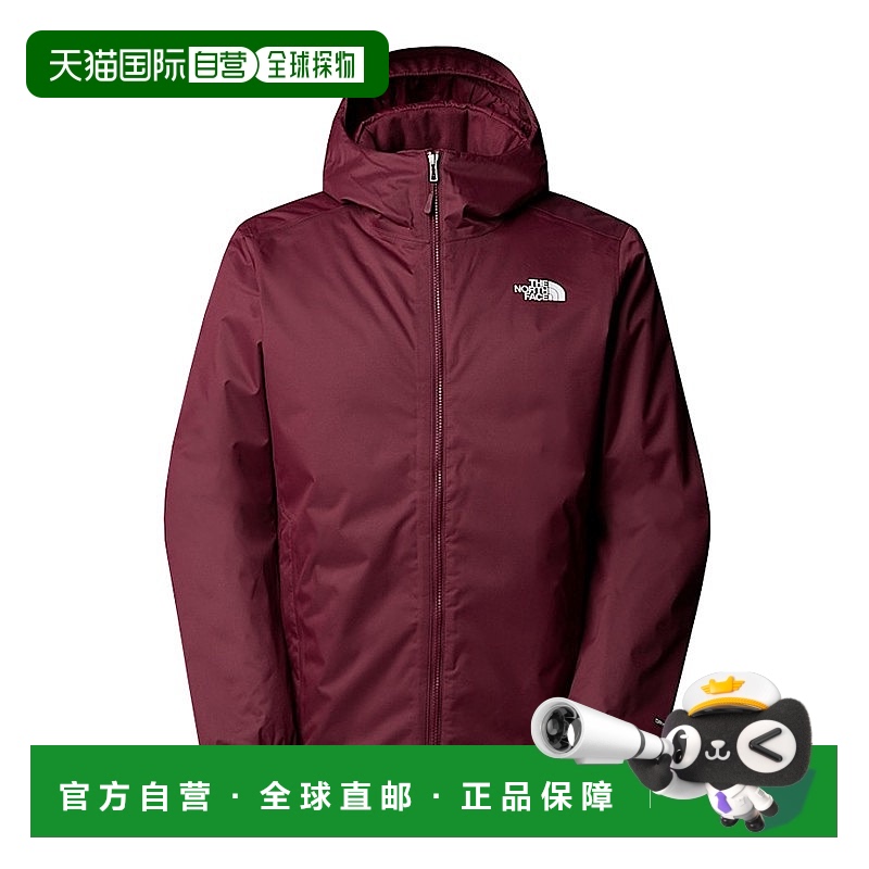 自营欧洲直邮The North Face/北面24新款 男士酒红色涤纶固定风帽