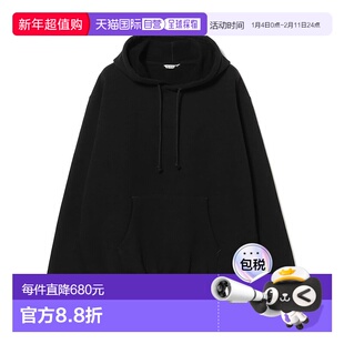 1h可退 日本直邮AURALEE 男装 宽松版型连帽卫衣 半拉链设计 全棉