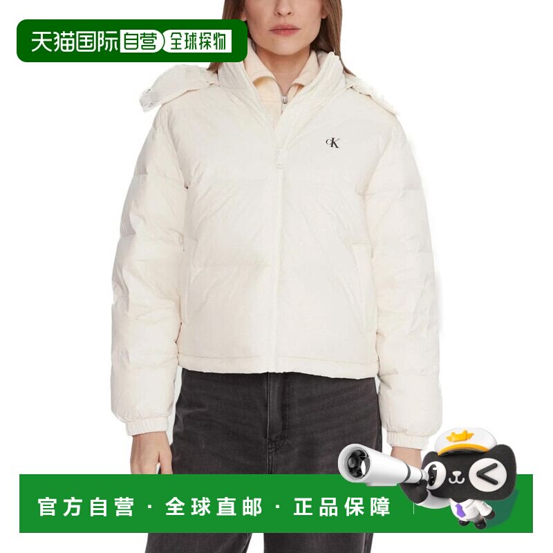 自营Calvin Klein Jeans Polyamide Women's Coat - cream 美国奥图片