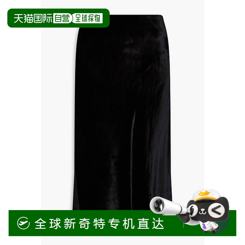 1h可退 香港直邮VINCE 女士 天鹅绒半身裙 V987630892 black黑色