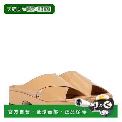 1h可退 香港直邮BY FAR 女士 Iggy 皮质防水台凉鞋 beige米色 舒