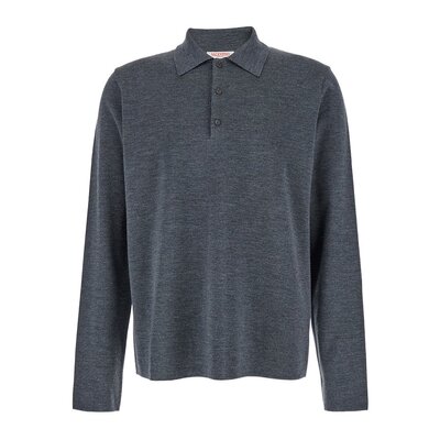 Valentino 长袖羊毛针织 POLO 衫 VKP03JAH5
