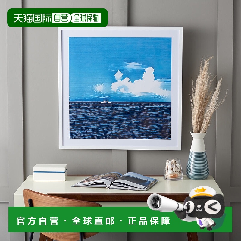 自营 Safavieh 海上之日 裱框壁画 - 蓝色/白色 美国奥莱直发