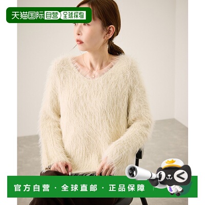 1h可退 日本直邮ROPE' PICNIC 若佩尼  女装 V领宽松羽绒风格针织