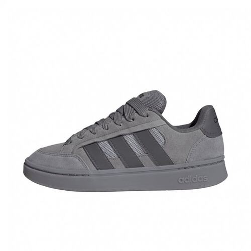 【微瑕】adidas男士Grand Court Alpha运动鞋 HQ7369 深灰色x黑色