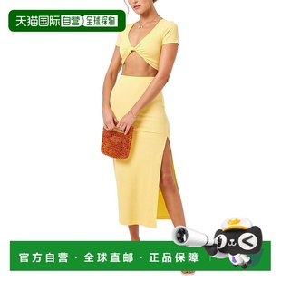 Space spaceL Isla 裙子 美国奥莱直发包臀裙 自营 黄色