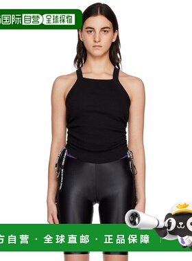 1h可退 香港直邮versace 范思哲 女士 黑色抽绳背心 E74HAM605EJ0