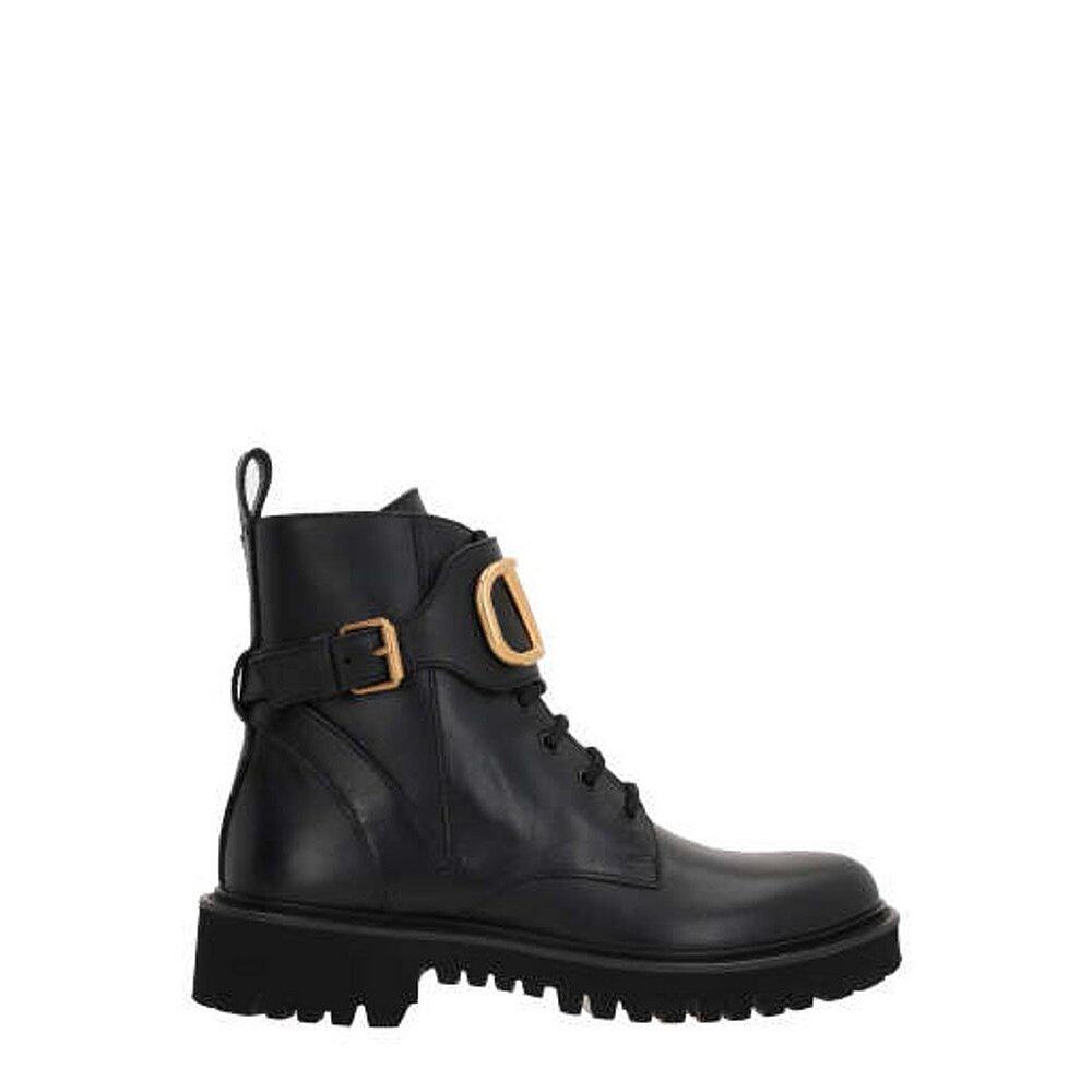 Valentino 华伦天奴 女士 VLogo 签名系带战斗靴 ZW2S0Q03BEK