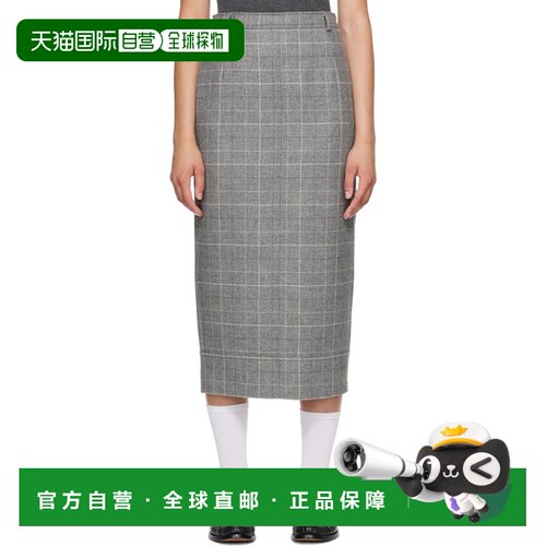 香港直邮Thom Browne 汤姆 布朗 女士 灰色 High-Waisted Check F