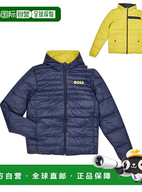 欧洲直邮BOSS 男孩 J26487-616 羽绒服 海蓝色