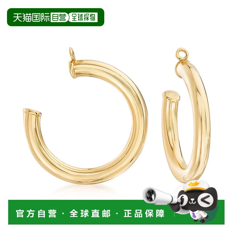 ��ɫ One Size ��Ӫ Ross-Simons 14kt �ƽ�Ȧ�����п� - ��ɫ ��������ֱ��