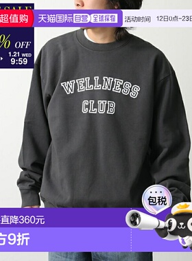 日本直邮SPORTY & RICH 男士圆领抓绒卫衣 CRAW237褪色黑