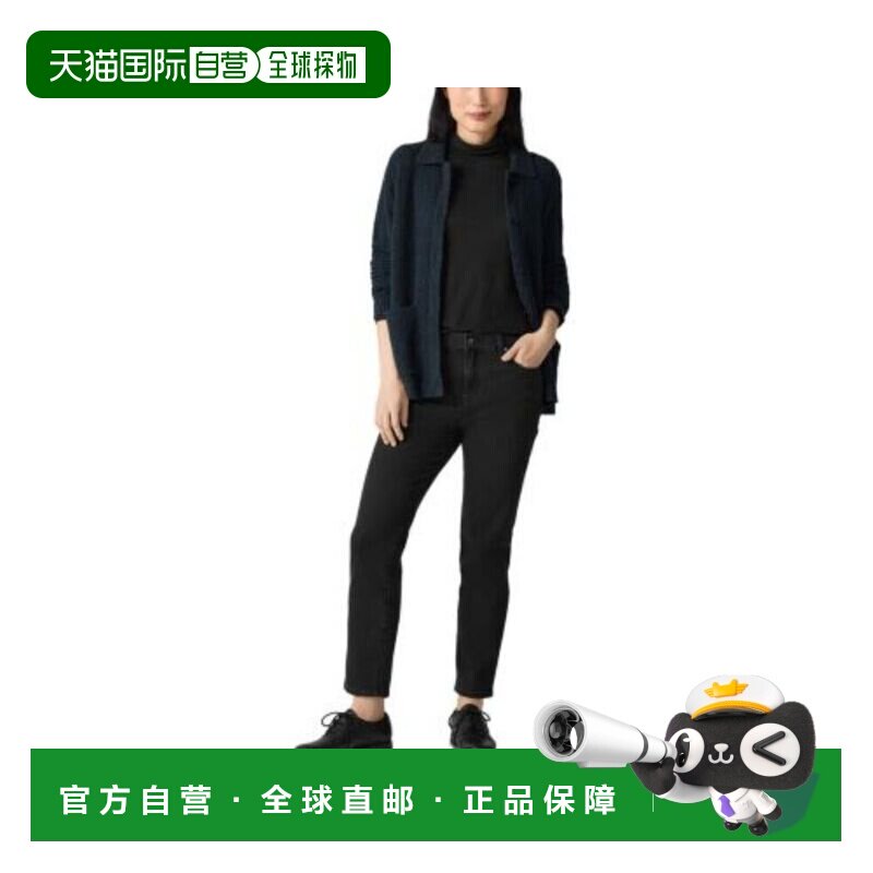 自营Women's Eileen Fisher Jeans Black High Rise Slim Fit Ank图片