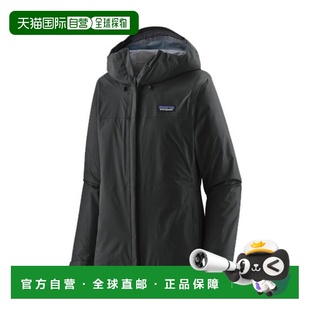 自营欧洲直邮PATAGONIA TORRENTSHELL女士黑色再生聚酯防水冲锋衣
