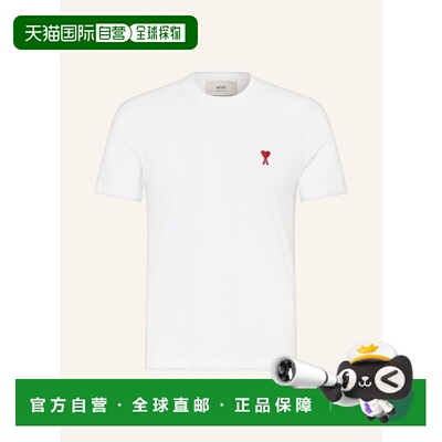香港直邮Ami Paris 男士T恤 100163680011002 CO 白色 T-shirt
