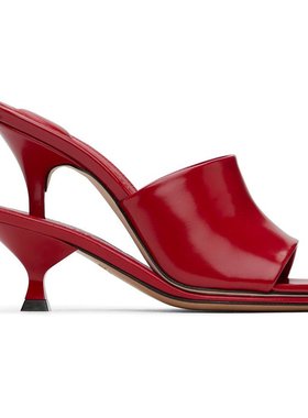 JACQUEMUS|红色 La Casa 'Les doubles mules' 高跟凉鞋