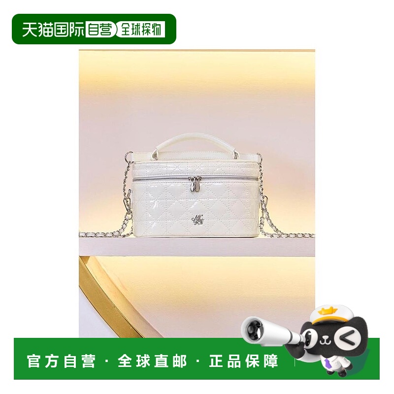 日本直邮日潮 michellmacaron漆皮绗缝化妆包SJS0081新款