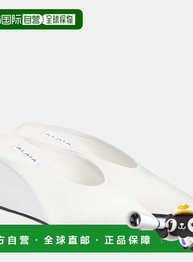 香港直邮Alaia 女士 Cube 75 尖头绸缎坡跟鞋 white白色 舒适时尚