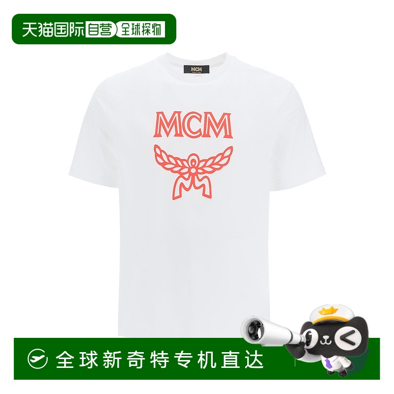 香港直邮MCM 男士T恤 MHTASMM04R6 AW2020 花色 Mcm logo t-shirt