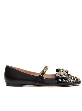 VALENTINO 女士芭蕾乐福鞋 WS0MX7ETL0NO CO 黑色