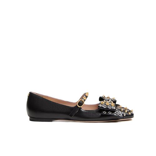 VALENTINO 女士芭蕾乐福鞋 WS0MX7ETL0NO CO 黑色