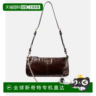 水桶型皮革斜挎包 1h可退 女士 香港直邮Prada brown棕色 普拉达