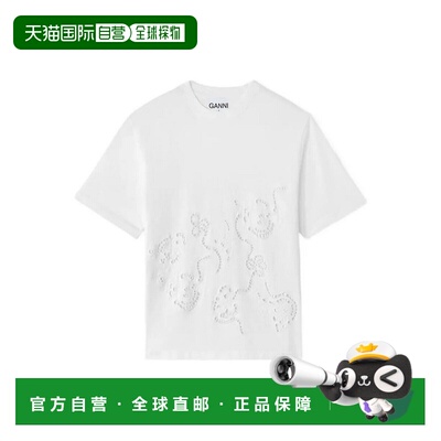 香港直邮GANNI 女士T恤 A1050237151 AW2026 白色 Heavy Cotton J