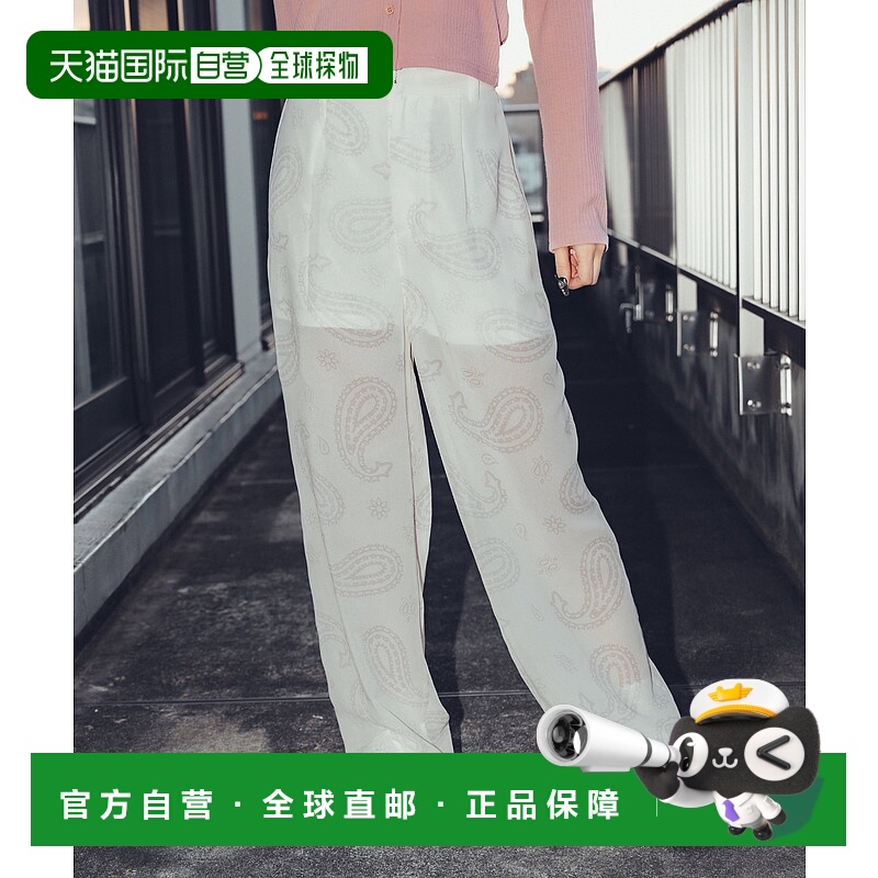 1h可退 日本直邮Subciety 女士佩斯利图案透视宽松长裤 10501853