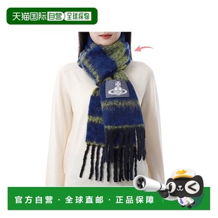 韩国直邮Vivienne Westwood西太后粗条纹围巾女秋冬8103014FW01BN