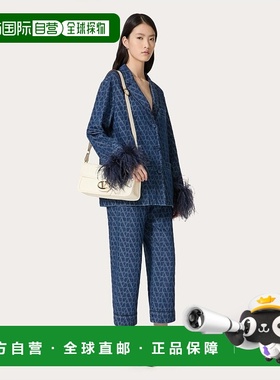 香港直邮VALENTINO 女士衬衫 5B3DB01V8M9558 SS2025 蓝色 Toile