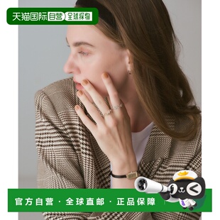 1h可退 日本直邮agete 阿卡朵 女士银色钻石戒指 K10金与925银双