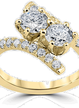 自营 pompeii31 cttw 钻石 2 Stone Forever Us 订婚周年纪念戒指