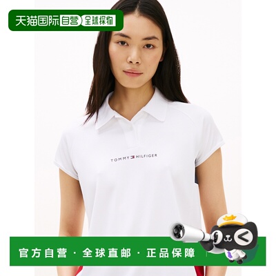 日本直邮tommy hilfiger 侧边撞色法式袖Polo衫女装