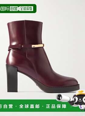 1h可退 香港直邮潮奢 TOD'S 托德斯 女士 Gomma 精饰漆皮短靴 XXW