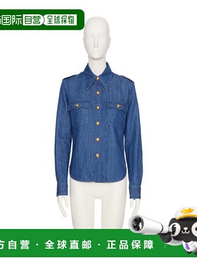 香港直邮VALENTINO 女士外套 BDB02X94C558 SS2025 蓝色 长袖牛仔