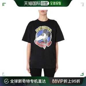 香港直邮Moschino女士黑色短袖T恤 A0779-1040-1555