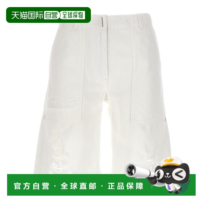香港直邮GIVENCHY 女士休闲裤 BW50YT5Y77100 SS2024 白色 GIVENC