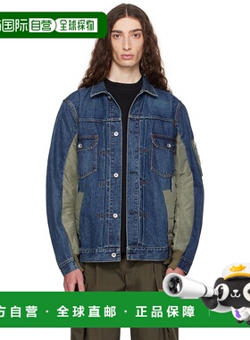 1h可退 香港直邮潮奢 Sacai 男士 海军蓝 & 卡其色牛仔夹克 SCM20