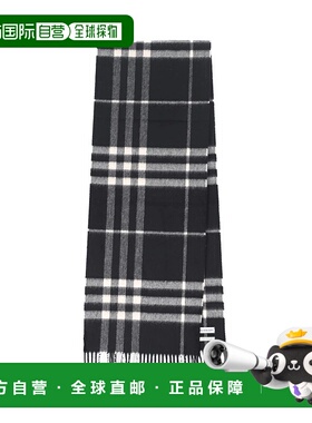 香港直邮BURBERRY 男士围巾 8094741C1343 AW2025 黑色 Embroider