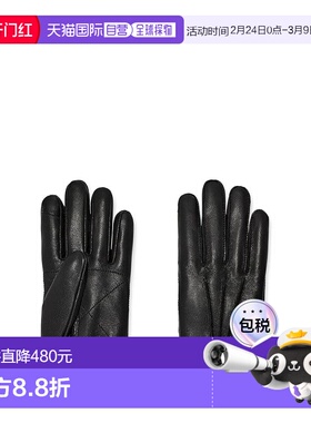 1h可退 香港直邮Ugg 男士 3 Point 皮革手套 black黑色 舒适时尚