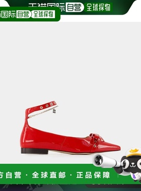 香港直邮GANNI 女士芭蕾乐福鞋 S2752 AW2024 红色 Ganni Eyelets