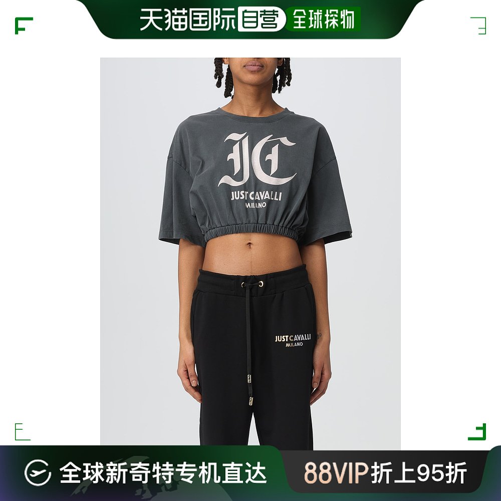 香港直邮潮奢 Just Cavalli 就是卡沃利 女士 T恤 76PAHC00CJW61 女装/女士精品 T恤 原图主图