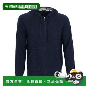 香港直邮Zegna 海军蓝拉链连帽运动外套 VSS64ZZ478B99杰尼亚