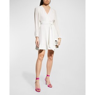 美国直邮Milly Liv 褶饰修身喇叭连衣裙