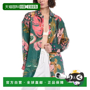 自营Vitamin A Playa Linen Boyfriend Shirt - multi 美国奥莱直