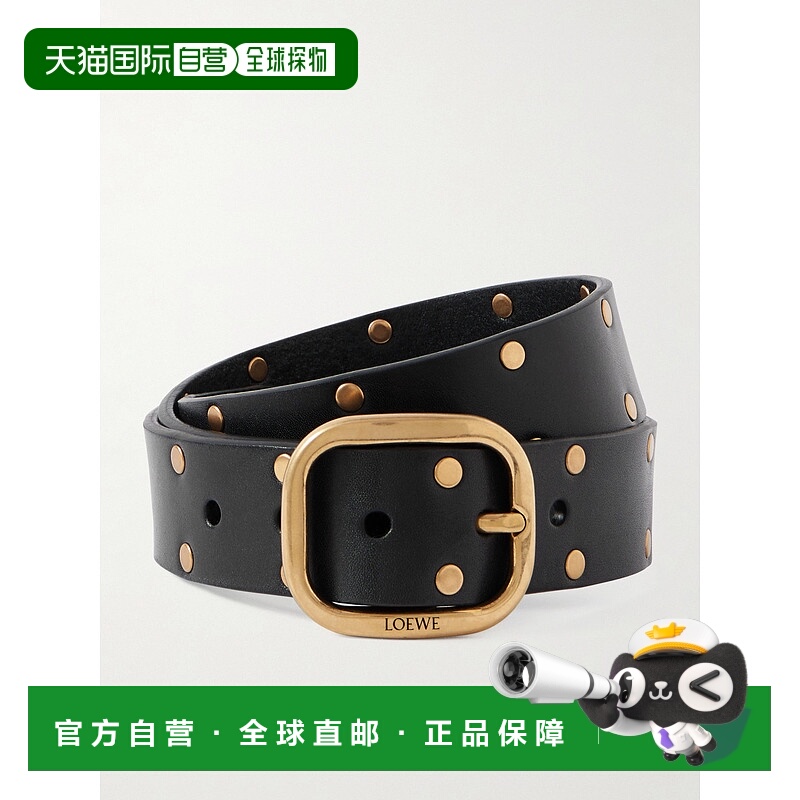 1h可退 香港直邮潮奢 LOEWE 罗意威 女士 铆钉皮带腰带 ER15Z20X0