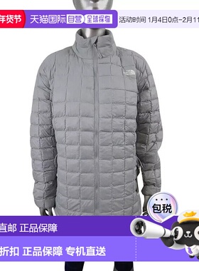 自营The North Face Thermoball生态羽绒服女式灰色绗缝全拉链APP